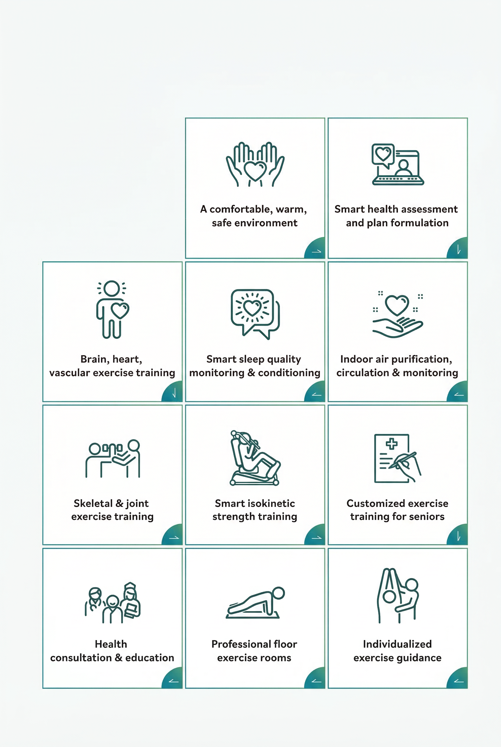 Turtlegym 12 professional planning service categories grid
